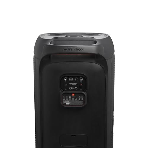 JBL PartyBox Ultimate, Altavoz portátil para Fiestas con Sonido Original Pro, a Prueba de Salpicaduras según IPX4, Efectos Luminosos multidimensionales, Negro