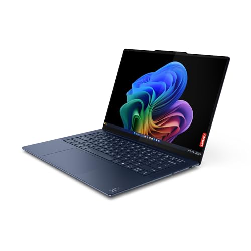 Lenovo Yoga Slim 7X – Ordenador Portátil Copilot+ PC,14.5" 3K OLED Táctil (Qualcomm SD X1E78100, 32GB RAM, 1TB SSD, Windows 11 Home, Wi-Fi 7) Azul, QWERTY Español - Incluye Ratón Inalámbrico y Funda