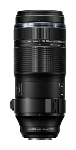 OM SYSTEM M.Zuiko Digital ED 100-400mm F5.0-6.3 IS II Teleobjetivo para cámaras del Sistema Micro Cuatro Tercios (OM System, Olympus OM-D & Pen, Panasonic G-Series), Negro