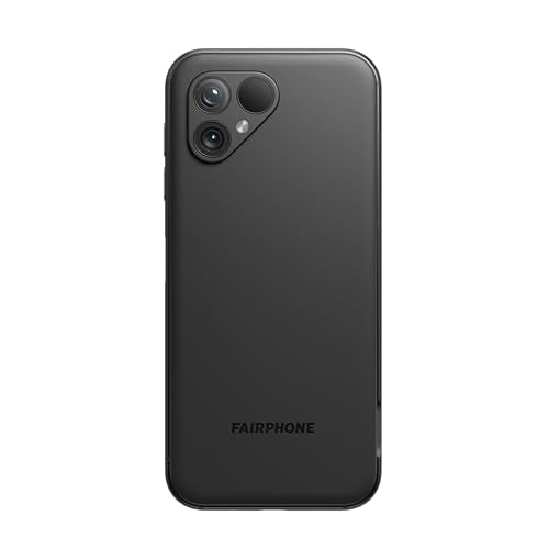 Fairphone 5 5G Smartphone sostenible (Pantalla de 6,46", cámara Dual de 50 MP, 8 GB/256 GB, 4200 mAh, Android 14) Incl. Destornillador iFixit, Negro Mate
