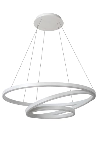 LUCIDE TRINITI - Lámpara colgante - Ø 80 cm - LED Regul. - 3000K - Blanco