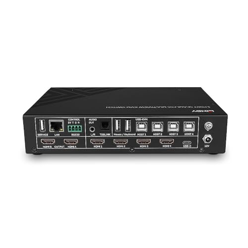 Lindy 32330 - Conmutador KVM HDMI Multiview de 5 Puertos