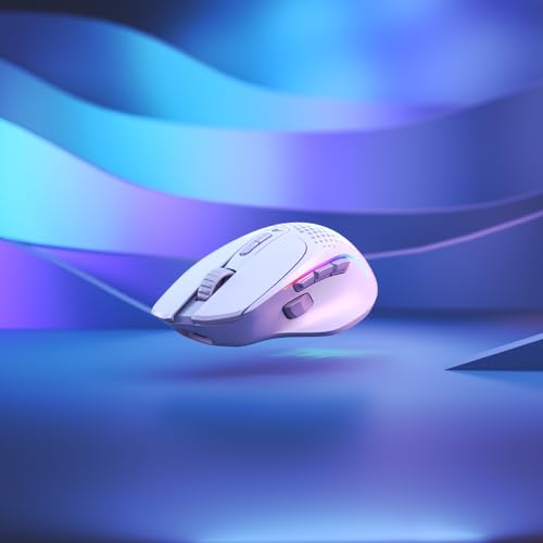 Glorious Gaming Model I 2 Wireless Ratón gaming inalámbrico - Híbrido 2,4 GHz y Bluetooth, superligero, 9 botones (2 intercambiables), RGB, gran batería, MMO/MOBA/FPS, reposapulgares lateral - Blanco