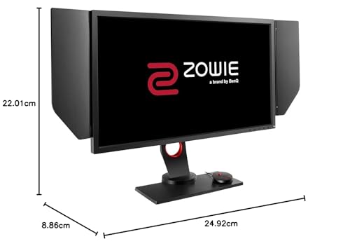 BenQ ZOWIE XL2746S Monitor para juegos de 27 pulgadas y 240 Hz, 1080p 0,5 ms, Dynamic Accuracy Plus, Regulación en altura, Compatible con 120 Hz para PS5 y Xbox Series X