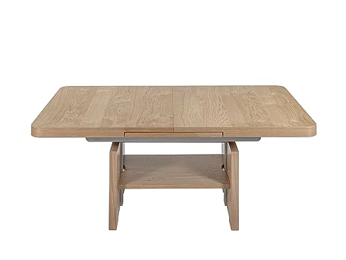 Vierhaus Mesa de café, Madera, Naturaleza, 110(150)/70/56-75 cm