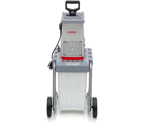 IKRA trituradora silenciosa eléctrica ILH 3000 A, incl. tijeras de podar y gafas de seguridad