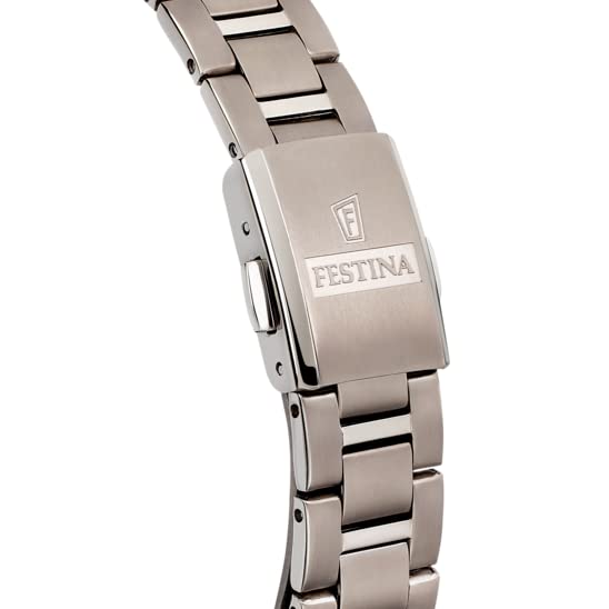 Festina Reloj Mujer F20436/2 Calendario Titanium Caja de Titanio Titanio Correa de Titanio Gris