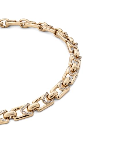 UNO de 50 Collar bañado en oro 18K con eslabones rectangulares