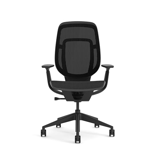 Steelcase Karman Silla de Oficina ergonómica de Altura Regulable con tapizado Negro