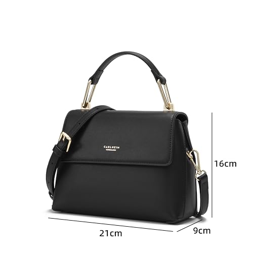 Carlheim, Gotland Genuine Leather collection, Grace Genuine Leather Handbag (Black)