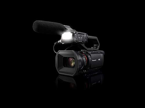 Panasonic HC-X2000E - Videocámara 4K (asa extraíble con LED y micrófono, lente Leica, Live Streaming, gran angular 25 mm, zoom óptico 24x, Wifi), negro