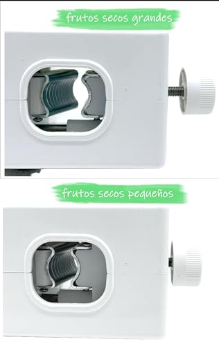 Pelamatic - Máquina Eléctrica para Pelar y Partir Almendras, Nueces y Avellanas | Modos Manual y Automático | Regulador de Tamaño | Fácil de Limpiar, Blanco, Plástico