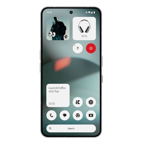 Nothing Phone (3) – Smartphone con Triple Cámara 50MP, Batería de Silicio Carbono de Larga Duración 24h, Pantalla AMOLED 6,67" con 120Hz y Glyph Matrix, 16GB + 512GB - Blanco