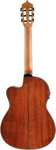 ARTESANO Guitarra de concierto Nuevo Oscuro Cut, eSonido Preamplificador, seda mate natural