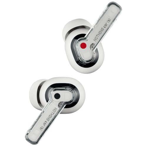 Nothing Ear (a) Auriculares inalambricos Bluetooth con Integración de ChatGPT, Cancelación de Ruido Activa, Algoritmo de Mejora de Graves y hasta 42,5 Horas de reproducción - Blanco