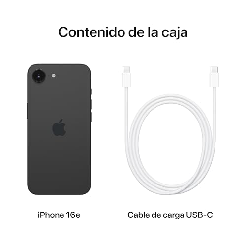 Apple iPhone 16e de 512 GB: Diseñado para Apple Intelligence, Chip A18, autonomía a raudales, cámara Fusion de 48 Mpx, Pantalla Super Retina XDR de 6,1 Pulgadas — Negro