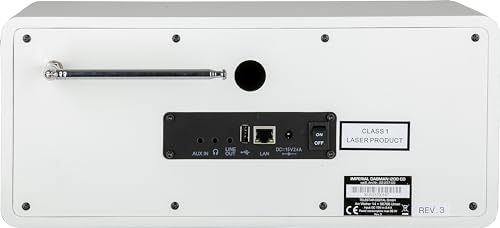 Imperial DABMAN i200 CD Digital 20W Negro, Blanco - Radio CD (Digital, DAB+,FM,UKW, Jugador, CD, 20 W, 7,62 cm (3"))