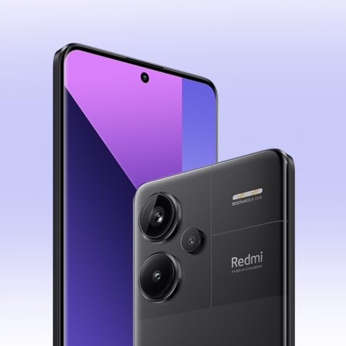 Xiaomi Redmi Note 13 Pro+ 5G - Smartphone de 12+512 GB, Pantalla de 6,67" AMOLED 1.5K 120Hz, MediaTek Dimensity 7200 Ultra, Triple cámara de hasta 200MP, Hypercharge 120W, Negro (Versión ES)