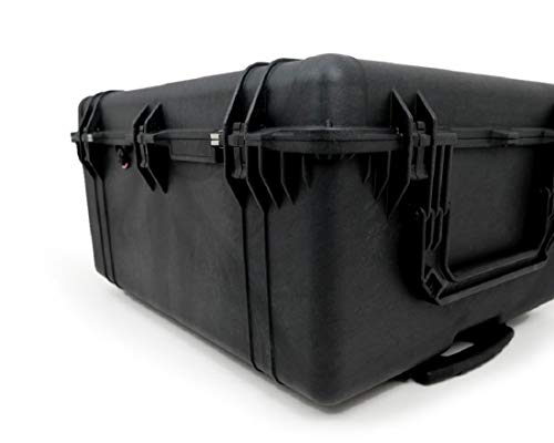 PELI 1690 Maleta de Transporte Robusta y estanca para Equipos electrónicos y ópticos, IP67 estanca e Impermeable al Polvo, 191L de Capacidad, Fabricada en EE.UU., sin Espuma, Color Negro
