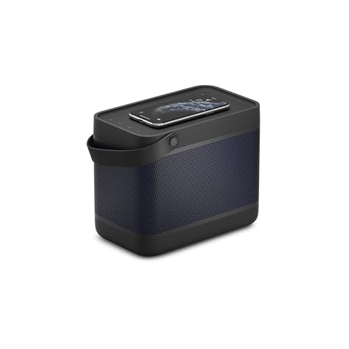 Bang & Olufsen Beolit 20 Potente Altavoz Bluetooth Inalámbrico Portátil para Uso en Casa y Exteriores con Sonido de 360 Grados y Cargador Inalámbrico Qi Integrado para Teléfono Black Anthracite