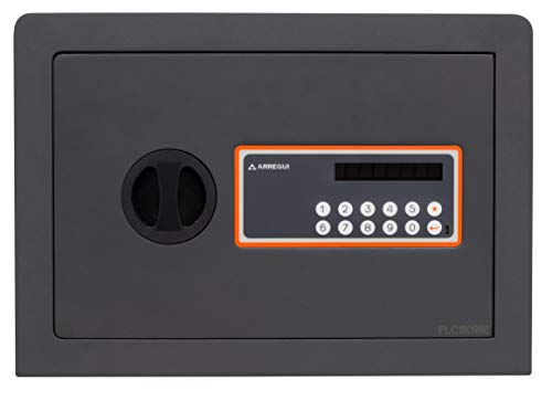 ARREGUI Plus C Electrónica 181140 Caja fuerte de empotrar, 10+3 mm de espesor, apertura electrónica, con fondo regulable, 27x38,5x20 a 30 cm, 11 a 19 L