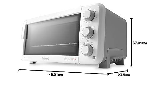 DELONGHI EO12512.WG Sfornatutto Mini, 1400 W, 12 litros, plástico, blanco / negro
