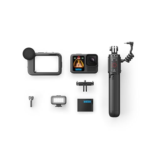 GoPro HERO13 Black Creator Edition - HERO13 Black, Volta (empuñadura de batería, trípode, Control Remoto), Media + Light Mod, batería Enduro, Soporte de Cierre magnético y Estuche de Transporte