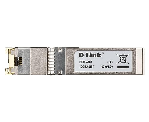 D-Link DEM-410T Red modulo transceptor Cobre 10000 Mbit/s SFP+ - Transceptor de Red (Cobre, 10000 Mbit/s, SFP+, 30 m, Plata)