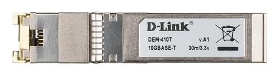 D-Link DEM-410T Red modulo transceptor Cobre 10000 Mbit/s SFP+ - Transceptor de Red (Cobre, 10000 Mbit/s, SFP+, 30 m, Plata)