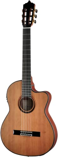 ARTESANO Guitarra de concierto Nuevo Marrón Cut Thin, Preamp