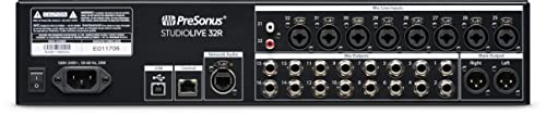 PreSonus StudioLive 32R, 34 entradas, Mezclador de rack de 32 canales, caja de escenario e interfaz de audio