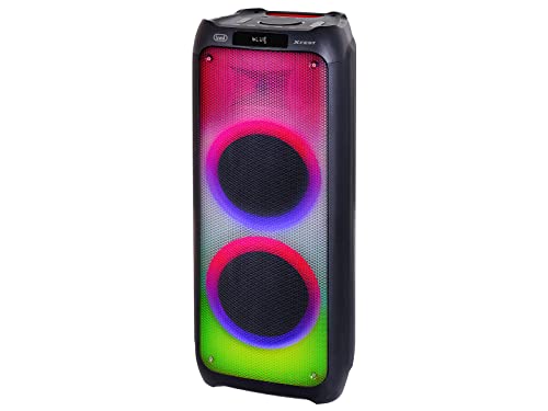 WeGeek Trevi XF 3400 Pro Altavoz Amplificado Fire Flame, Mp3, USB, MicroSD, AUX-IN, Función TWS, Bluetooth, Triple alimentación, Karaoke Party Speaker con micrófono inalámbrico Incluido