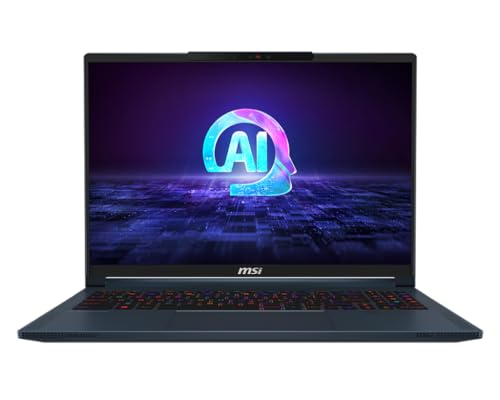 MSI Stealth 16 AI Studio A1VIG-003FR Ordinateur portátil 40,6 cm (16") UHD Intel Core Ultra 9 185H 32 Go DDR5-SDRAM 1
