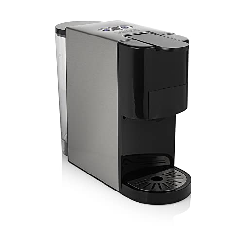 Princess 249451 Máquina de café multicápsulas, adaptadores para cápsulas Nespresso, Dolce Gusto, Lavazza a Modo Mio, monodosis ESE y café molido, 19 bares, depósito de agua extraíble 800 ml, 1450 W