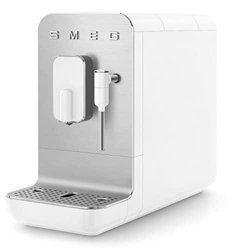 Smeg BCC02WHMEU Cafetera automática compacta con función de vapor, color blanco