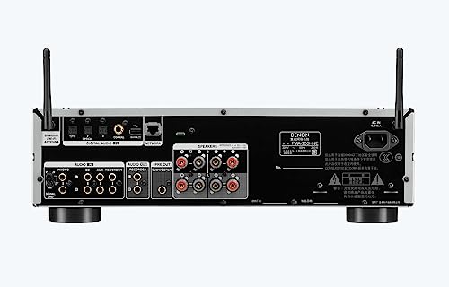 DENON Amplificador de Rosso Completo con Streaming de música a través de HEOS Built-in, Plata
