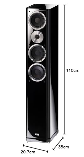 Heco GT 602 - Altavoz de suelo (27 Hz - 42 kHz, 180 W - 320 W, 91 dB), color negro