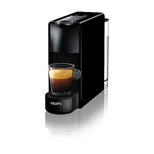 Nespresso Intenso Krups Essenza Mini XN1108 - Cafetera de cápsulas 19 bares, 2 programas de café, tamaño ultracompacto y función de autoapagado, Negro