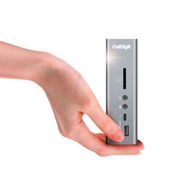 CalDigit TS3 Plus - Thunderbolt 3 Dock - 85W de Recarga, 7X Puertos USB 3.1, USB-C Gen 2, DisplayPort, Ranura para Tarjetas SD UHS-II, LAN, Salida Óptica, con Cable de 0.7m (Space Grey)