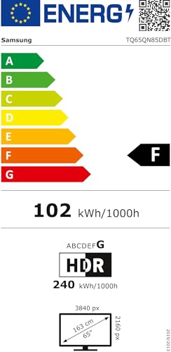SAMSUNG TV Mini LED Neo QLED 4K 2024 65QN85D Smart TV de 65" con Resolución 4K Mejorada, Procesador NQ4 AI Gen2 con Inteligencia Artificial, Dolby Atmos, Q-Symphony y EyeComfort Mode