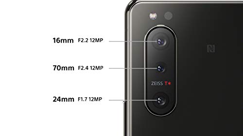 Sony Xperia 5 II - Smartphone de 6.1" (Pantalla OLED HDR FHD+ 21:9 CinemaWide, tasa de refresco 120Hz, Triple cámara, Audio Jack, Android 10, 8GB RAM, 128GB Almacenamiento, IP65/68, SIM Libre) Negro