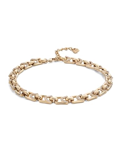 UNO de 50 Collar bañado en oro 18K con eslabones rectangulares
