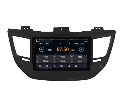 Radio de Coche para Hyundai Tucson Negro (con navegación y cámara de visión Trasera de Serie) Android GPS Bluetooth WiFi USB Dab+ Touchscreen 9" 8core Carplay AndroidAuto
