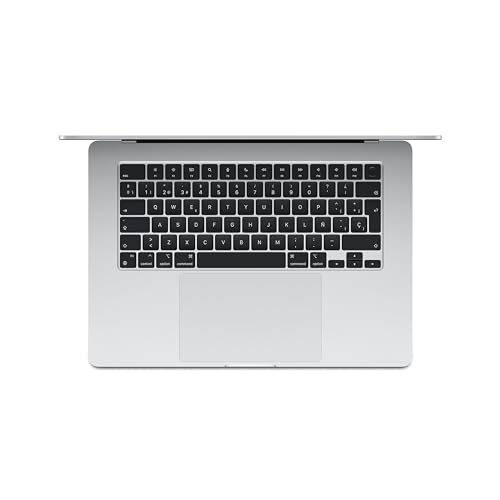 Apple 2024 MacBook Air de 15 Pulgadas con Chip M3 de Apple: Pantalla Liquid Retina de 15,3 Pulgadas, 8 GB de Memoria unificada, SSD de 256 GB, cámara FaceTime HD a 1080p, Touch ID, Plata