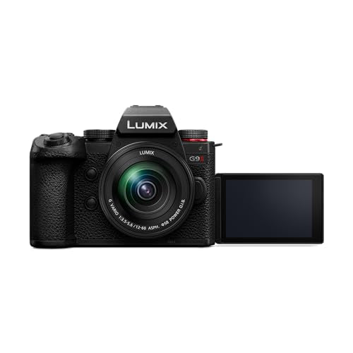 Panasonic LUMIX DC-G9M2ME Cámara Micro Cuatro Tercios sin Espejo, Lente Lumix G Vario 12-60mm F3.5-5.6, 25.2MP, 4K 120p/100p y 5.7K 30p/25p, Híbrido De Fase, OLED LVF, WiFi, Bluetooth, HDMI, Negro