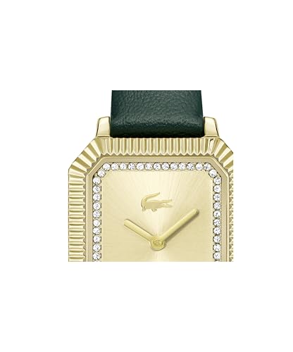 Lacoste Reloj De Movimiento De Cuarzo De Dos Manecillas para Mujer Colección Parisienne con Correa de Cuero Verde - 2001442