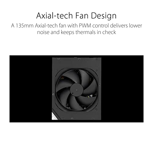 ASUS ROG Thor 1600W Titanium - Fuente de alimentación Modular (1600 Watios, 80+ Titanium, Lambda A++, MOSFETs de nitruro de galio, Disipadores ROG, Ventilador 135mm PWM, 0dB, Panel OLED)