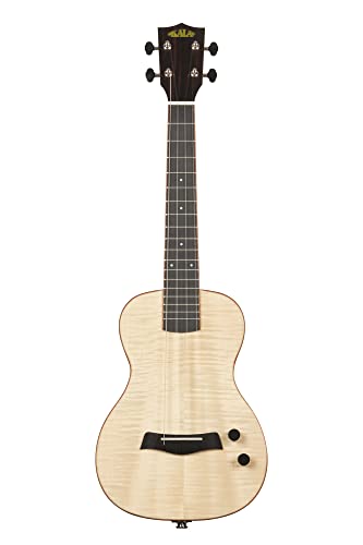 Kala KA SB MAP T Solid Body Electric Flame Arce Tenor, con bolsa