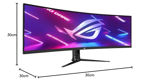 ASUS Monitor ROG Strix XG49WCR Super Ultra-wide Gaming 49" (Doble QHD 32:9, Curvo, 165Hz OC, ELMB Sync, DisplayHDR 400, 90% DCI-P3, DisplayPort 1.4, USB tipo-C, Smart KVM, DisplayWidget, RJ-45)