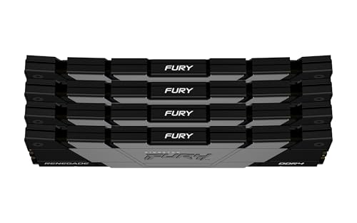 Kingston FURY Renegade 128GB 3600 DDR4 CL18 DIMM (Kit de 4) Memoria gamer para Ordenadores de sobremesa - KF436C18RB2K4/128